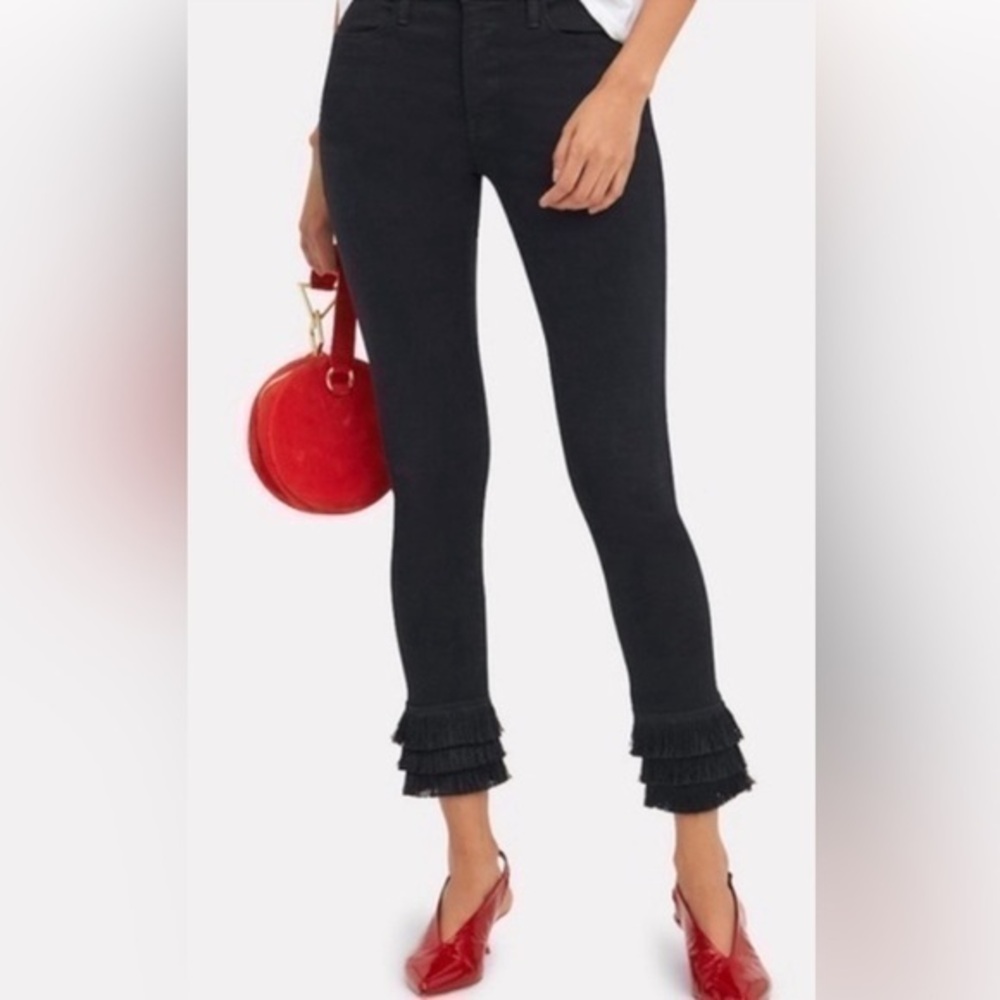 Frame Le High Fringe Crop Skinny Jeans - 26